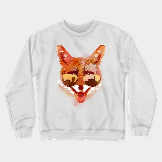 Big Town Fox Crewneck Sweatshirt by astronaut